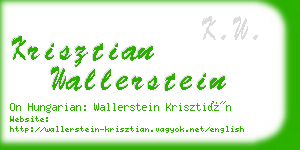 krisztian wallerstein business card